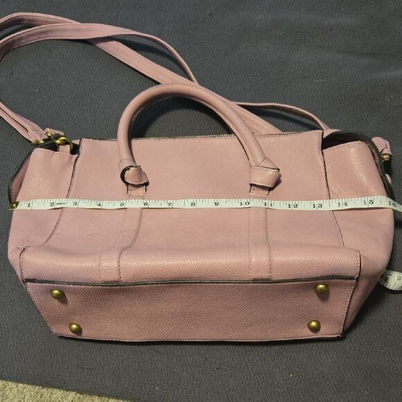 Merona Pink Shoulder Bag with Structured Design and Metal Accents - Picture 4 of 7